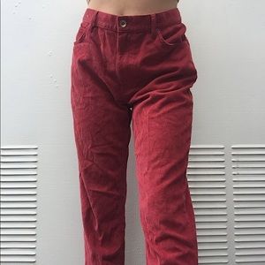 Urban Outfitters Red Corduroy Pants